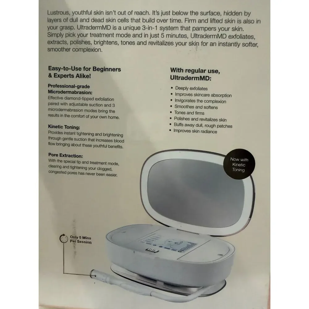 Trophy Skin Ultraderm MD 3-in-1‎ Home Spa Microdermabrasion Deep Skin Exfoliator
